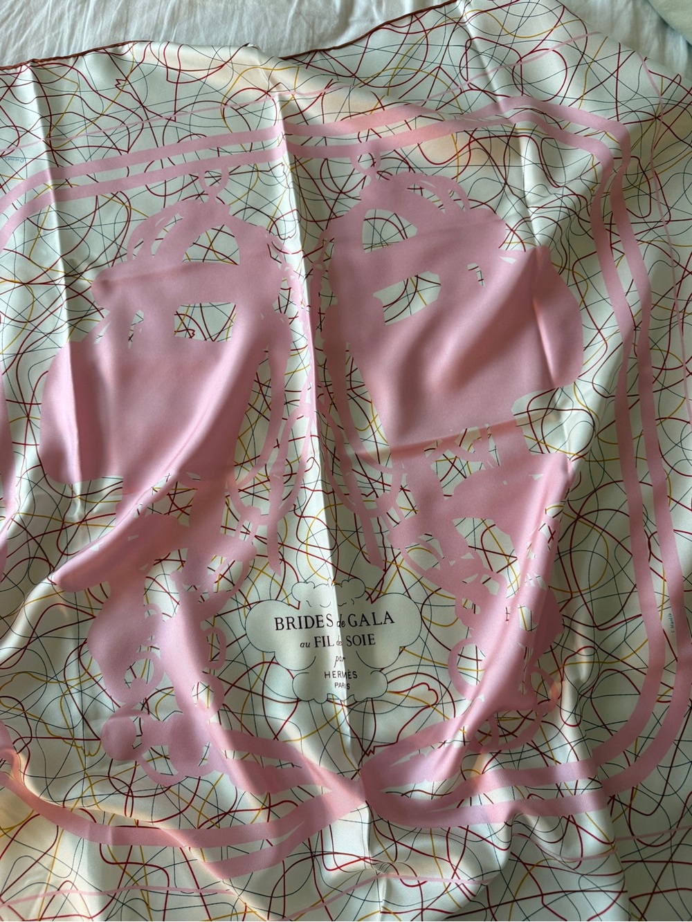 Hermes Brides de Gala au Fil de Soie scarf 90 - Picture 7 of 8